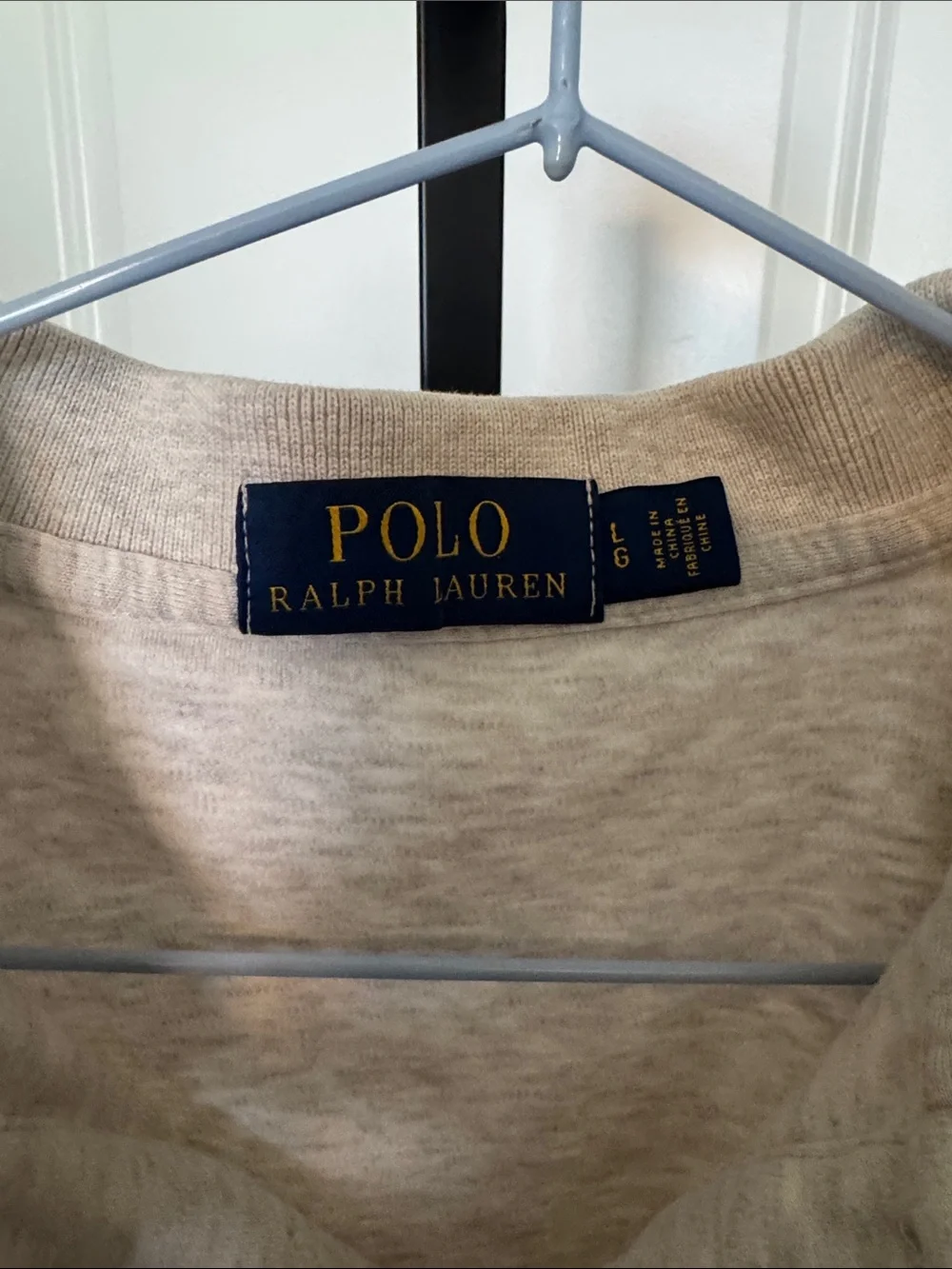 Polo by Ralph Lauren Heather Light Gray Polo with Navy Pony